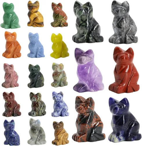 Vista 12 de Figuras de elefante con piedras preciosas de jade blanco, 1 unidad, figuras de elefante pequeño, estatuas de animales de cristal curativo talladas a