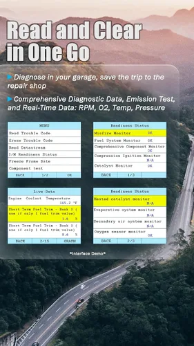 Vista 2 de OS601 Escáner OBD2 Herramienta de Diagnóstico Lector de Códigos Herramienta de Escaneo de Fallas del Motor para Automóviles OBD-II desde 1996