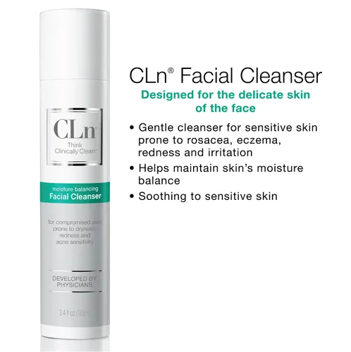 Vista 5 de CLn® Limpiador facial - Limpiador facial hidratante con glicerina, para pieles propensas a la sequedad, eczema, enrojecimiento, irritación
