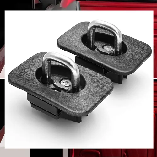 Vista 6 de Amarres retráctiles para caja de camión, 4 anclajes de anillo en D sin taladro, 3000 libras para Ford F150 F250 F350 Super Duty, Dodge RAM, Chevy