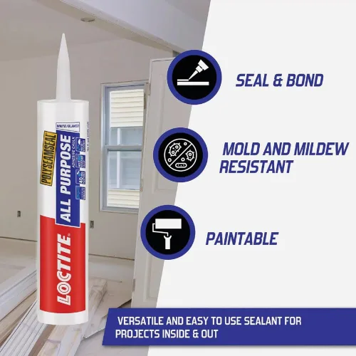 Vista 4 de Loctite POLYSEAMSEAL - Calafateo adhesivo blanco de 5.5 onzas, 1 unidad