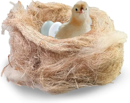 Vista 8 de Mezcla natural de materiales de anidación de pájaros, 4 tipos de materiales, proporción profesional a juego con almohadillas