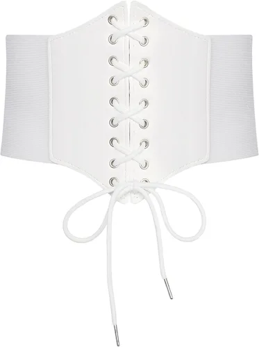Vista 20 de GRACE KARIN Lace-up Cinch Belt Tied Corset Elastic Waist Belt Negro