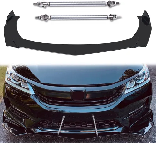 Vista 9 de Alerón universal para parachoques delantero, difusor de alerón de barbilla, protector de ala protectora, kit de carrocería de coche con extensión