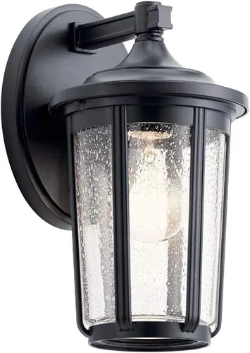 Vista 5 de Kichler Lighting Fairfield - Lámpara de pared (11 pulgadas, 1 luz), color negro