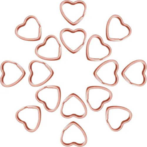 Vista 9 de Oubaka 30 llaveros divididos en forma de corazón, llaveros de metal para manualidades para la organización del hogar, oficina, proyectos de artes