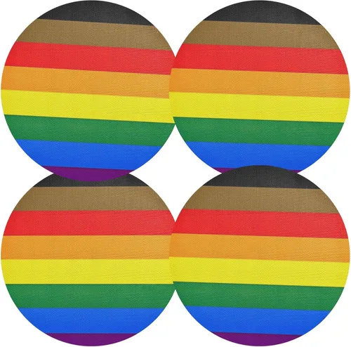 Vista 22 de Aruba Flag Round Table Placemats 15 Inch, Seasonal Table Mats Modern Place Mats for Dining, Kitchen, Parties, Camping