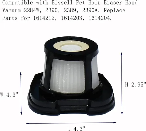 Vista 2 de Reemplazo de filtro de vacío para Bissell 2284W, 2390, 2389, 2390A, piezas de repuesto para filtros de malla 1614212, 1614203, 1614204,4 y 4 filtros