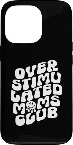 Vista 10 de Groovy Overstimulated Moms Club Funny Trendy Mom Case for iPhone 17