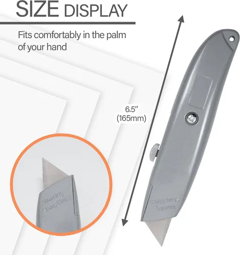 Vista 2 de BAZIC - Cuchillo multiusos, estuche de 144 unidades hang-hole handle and a multi-position blade slide for boxes; cartons; crafts