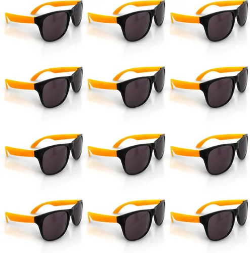 Vista 7 de Windy City Novelties Paquete de 12 gafas de sol retro Negro