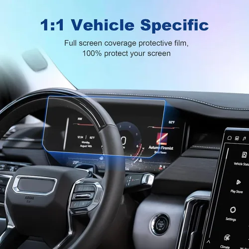 Vista 4 de Protector de pantalla de tablero Acadia 2024 2025 para GMC Acadia (Elevation/AT4/Denali) tablero de 11 pulgadas, vidrio templado 9H 2025, accesorios