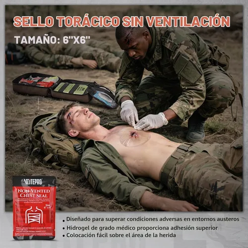 Vista 6 de 144 piezas de kit avanzado de primeros auxilios para trauma - Equipo de emergencia para acampar con torniquete, vendaje de compresión, férula de 36