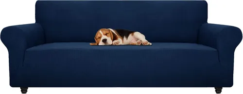 Vista 85 de ZNSAYOTX Funda súper elástica para silla (30"-47"), nuevas fundas de silla a rayas para sala de estar, aptas para perros y mascotas, protector