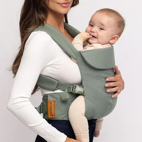 Vista 9 de WildBird - Portabebés con Hebilla Aerial - 2-24 Meses - Grande (L-4XL) Acadian - Transporte Frontal o Posterior - Correas Cruzadas, Soporte Lumbar