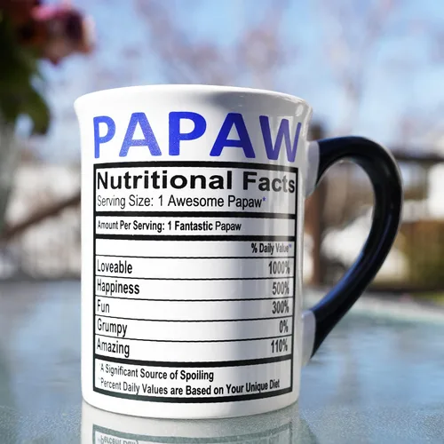 Vista 9 de Cottage Creek Tazas Taza de café Papaw Tazas de café grandes de cerámica de 16 onzas para abuelo, papá, papá, pappy Regalos para hombres