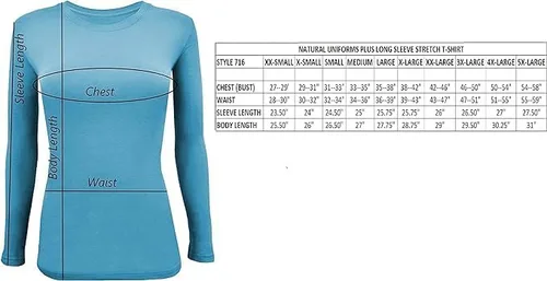 Vista 7 de Natural Uniforms Camiseta de manga larga con cuello redondo para mujer, paquete de 2 unidades, paquete múltiple de 2