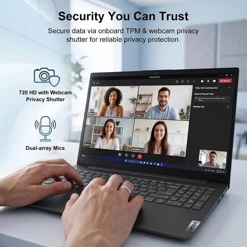 Vista 9 de Lenovo V15 Gen 5 15.6" Business & Student Laptop, 8GB DDR5 RAM, 1TB SSD