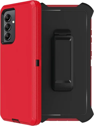 Vista 12 de Funda para Samsung Galaxy A14 5G con funda de clip para cinturón, 2 protectores de pantalla de vidrio, resistente grado militar, cuerpo completo, a