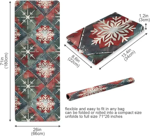Vista 6 de Pattern Pattern Yoga Mat Non Slip Thick Kids Eco Friendly Rubber Workout Foldable Yoga Mat Women Exercise