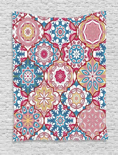 Vista 20 de Ambesonne Colección de decoración de flores de acuarela, rosas pálidas y flores pequeñas lindas, pintura ilustraciones de época bonitas florales