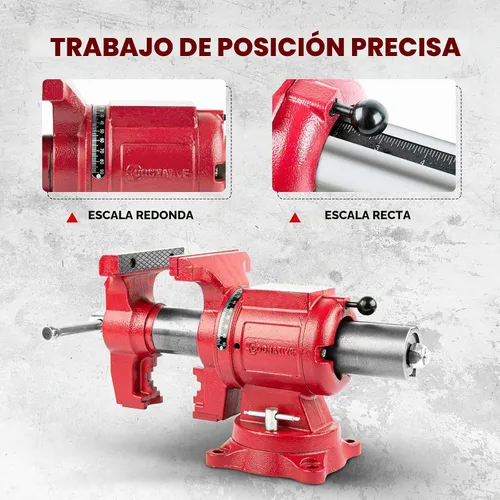 Vista 2 de Tornillo de banco de posicionamiento COGNATIVE 5" UPG 360°, fuerza de 8800LB