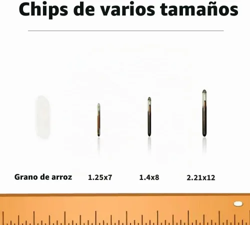 Vista 2 de 2 paquetes, microchips para mascotas ISENVO de 1,25x7mm, 134,2khz, chip de implante animal de registro, microchip FDX-B para identificación