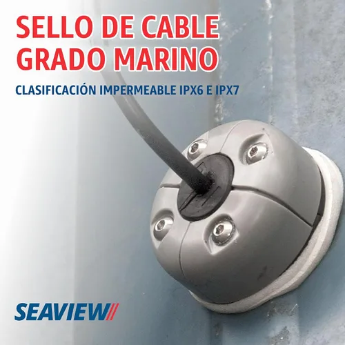 Vista 2 de SEAVIEW Prensaestopas de cable de ajuste retro Cable impermeable de grado marino que pasa a través de la abrazadera de cable Compatible