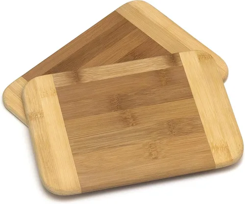 Vista 8 de Lipper International Tabla de cortar y servir de madera de bambú de dos tonos, pequeña, 8 x 6 x 5/16 pulgadas, juego de 12