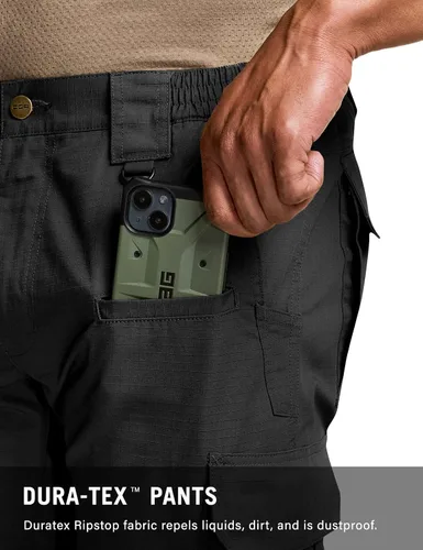 Vista 4 de CQR Men's Tactical Pants, Water Resistant Ripstop Cargo Pants, Lightweight EDC Work Hiking Pants, Outdoor Apparel