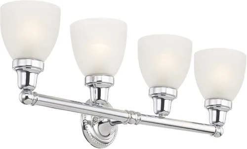 Vista 7 de Livex Lighting 1024-05 Classic - Lámpara de baño con 4 luces, cromada