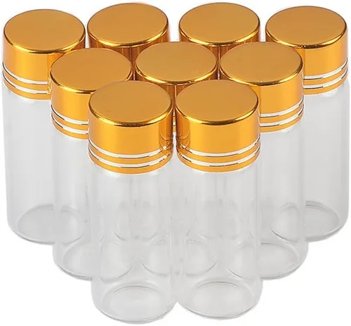 Vista 11 de Botellas de cristal (0.1 fl oz, 2 unidades), diseño de botellas de aluminio