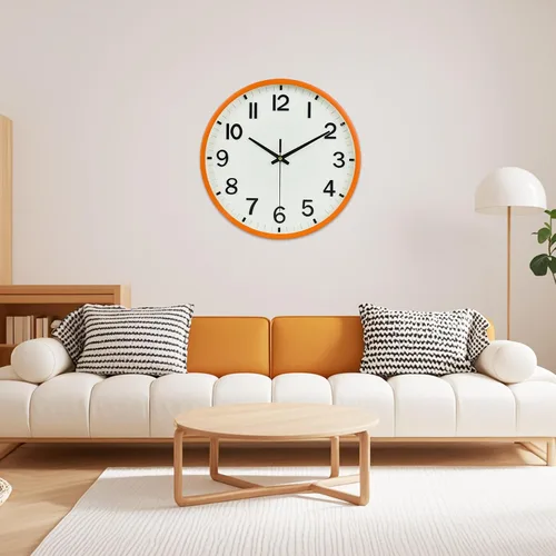 Vista 9 de Reloj de pared, moderno reloj de pared pequeño de 8 pulgadas, funciona con pilas, silencioso, analógico, clásico, para oficina, hogar, baño, cocina