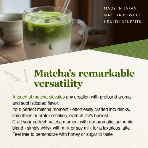 Vista 11 de KATSUHIKO Matcha orgánico japonés - Grado ceremonial - cuidadosamente seleccionado por nuestro maestro de té Kyoto de 20ª generación (est. 1751).