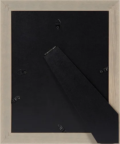 Vista 6 de DesignOvation - Portarretrato Kieva de madera maciza, Madera, Gris, envejecido