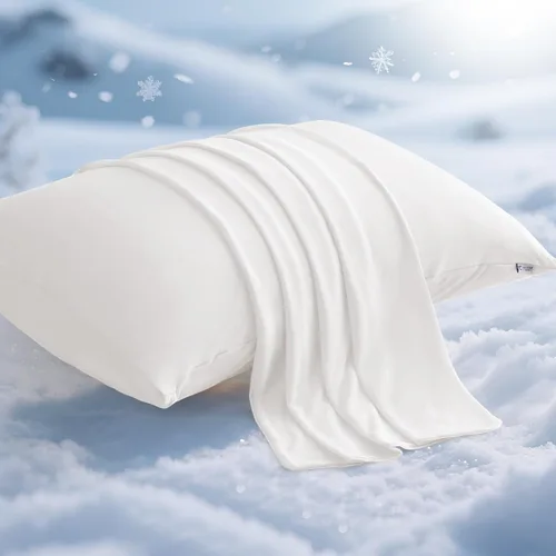Vista 10 de Elegear Fundas de almohada refrescantes para personas que duermen con calor, fundas de almohada refrescantes japonesas Q-Max 0.5, en ambos lados