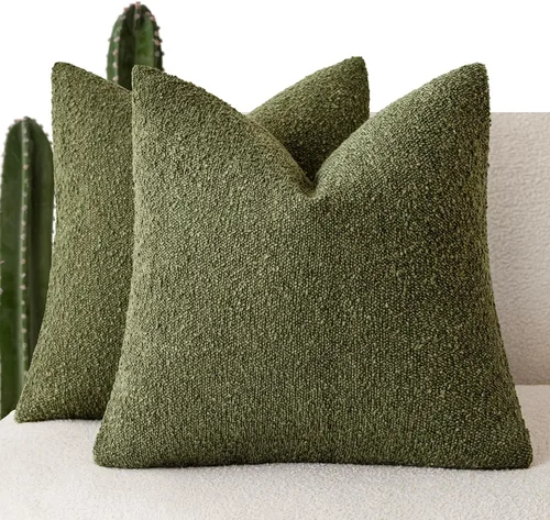 Vista 31 de Foindtower - Juego de 2 fundas decorativas de textura de bucle, fundas de almohada acentuadas, fundas de cojín sólidas, neutrales, para sofá, silla