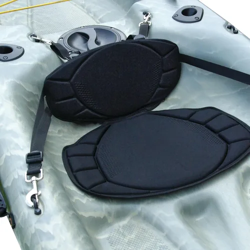 Vista 4 de Pelican Boats - Sit-on-top Kayak or SUP Seat – PS0480-3 - Universal Fit Water Repellent Cushion with Back Support, Black