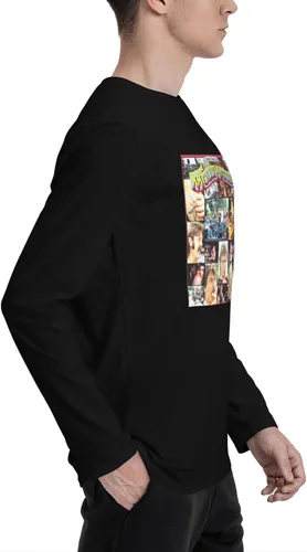 Vista 3 de XENITE Molly Music and Hatchet - Camiseta de manga larga con cuello redondo para hombre, camiseta de capa base, camiseta atlética para gimnasio