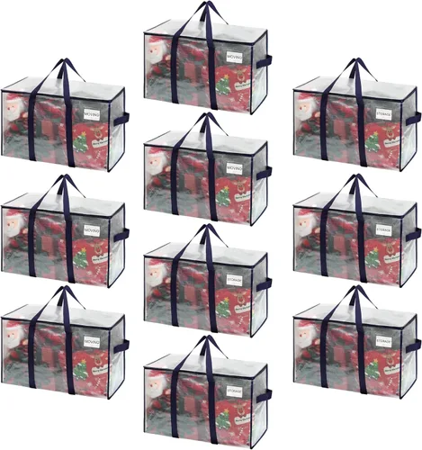 Vista 9 de VENO - Paquete de mudanzas, cajas de almacenamiento para embalaje universitario con tapas alternativas, para dormitorio, extragrande, asas