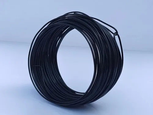 Vista 3 de Alambre de aluminio anodizado calibre 15 de 49 pies para hacer joyas y manualidades (0.059 in, negro, 41510)