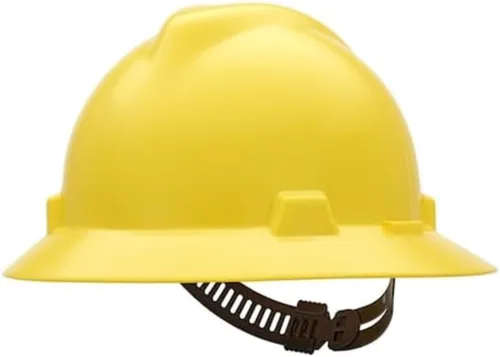 Vista 32 de MSA V-Gard Casco de Ala Completa con Suspensión - Carcasa de Polietileno, Protección Superior contra Impactos y Correas de Corona Autoajustables
