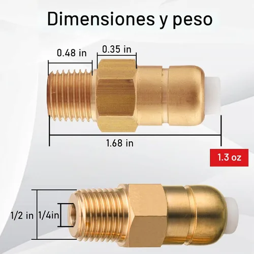 Vista 2 de PWACCS Kit de válvula de alivio térmico para lavadora a presión, 1/4