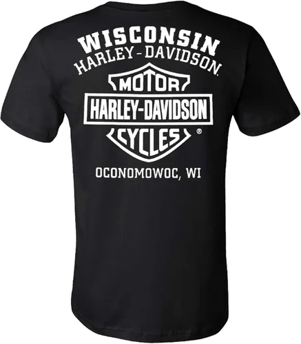 Vista 2 de Harley-Davidson Willie G Skull - Camiseta de manga corta con cuello redondo para hombre