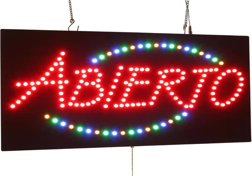 Vista 7 de Señal Abierto, 24"x12", 23.6x11.8 in, TOPKING, LED, Neón, Florescente, Señalización, Letrero, Exhibición, Cartelera, Pantalla, Gran Inauguración