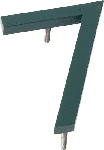 Vista 9 de Montague Metal Products MHN-04-F-HG1-1 Números de casa de dirección flotantes modernos de aluminio cepillado sólido, 4 pulgadas, verde cazador