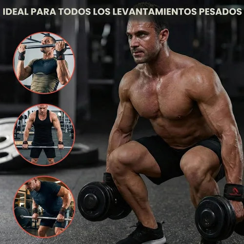 Vista 7 de Figura 8 Correa de elevación acolchada correas de levantamiento de peso muerto resistentes Correas de levantamiento de pesas Strongman Axle Bar