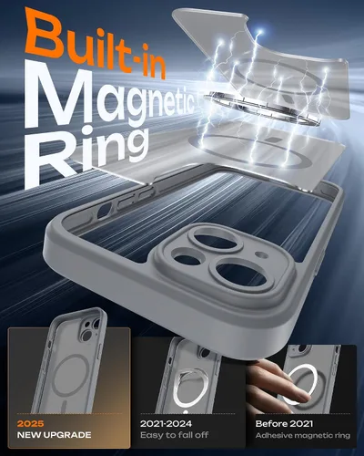 Vista 595 de TOCOL Funda para iPhone 11, compatible con Magsafe, protección completa de cámara, imanes integrados, protección contra caídas, funda translúcida
