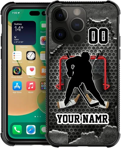 Vista 8 de Funda compatible con iPhone 15/14 Pro Max 15/14 Plus/15 14 13 12 11 Pro Max Mini/Xs X Max Xr/7 8 Plus SE2, personalizada, número de nombre