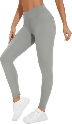 Vista 4 de FITTOO - Leggings de tiro alto para mujer, pantalones con parte posterior fruncida para levantar y resaltar los glúteos, para hacer ejercicio y yoga